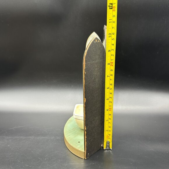 Vintage Holy Water Font Mother Mary Statue 1930s Mirrored Figurine Catholic - Picture 12 of 14